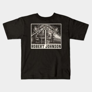 Inspirational Riffs Robert Johnson's Guitar Genius Kids T-Shirt